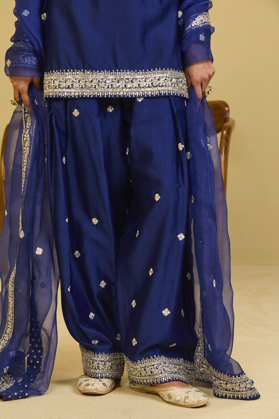 Blue Salwar Set Black Thread Co 9 Blue Salwar Set Black Thread Co 9