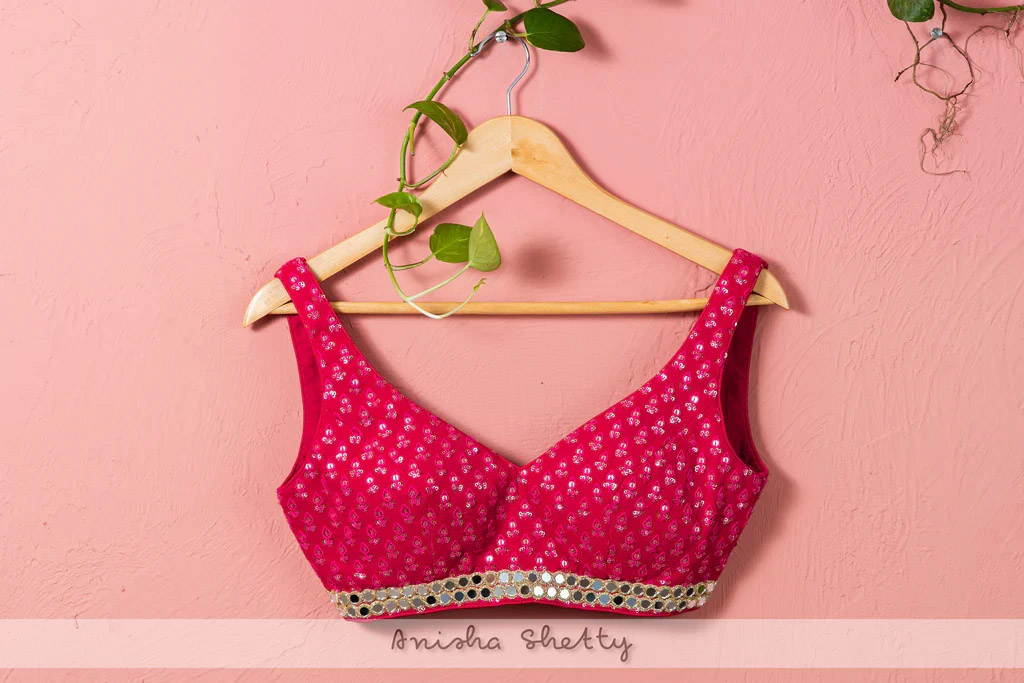 Hot Pink Mirror Flared Sharara Set Black Thread Co 7 Hot Pink Mirror Flared Sharara Set Black Thread Co 7