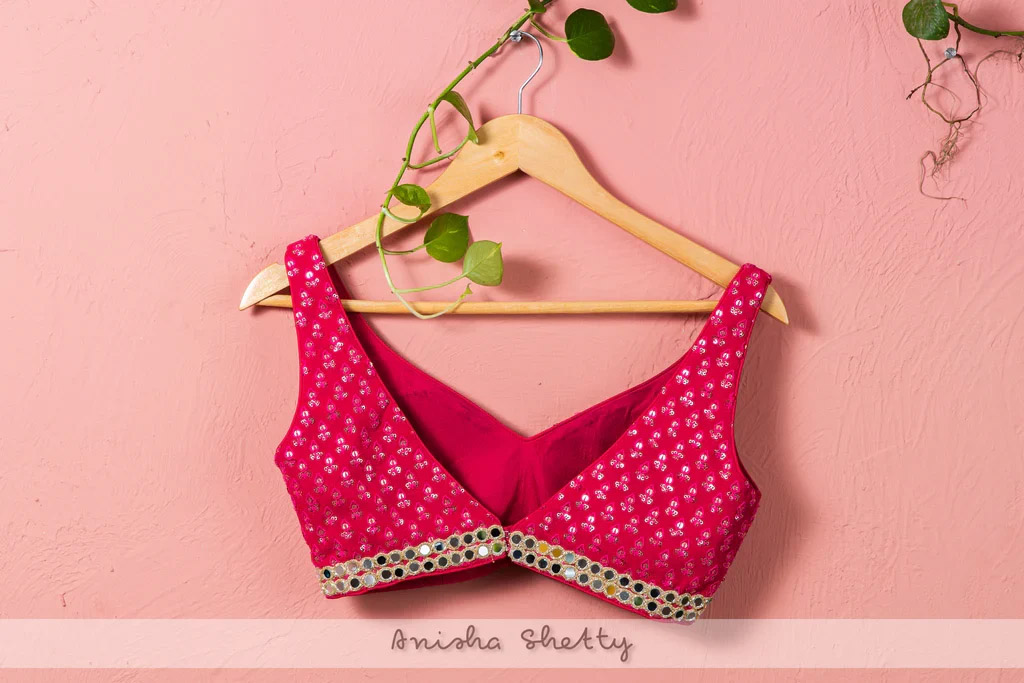 Hot Pink Mirror Flared Sharara Set Black Thread Co 8 Hot Pink Mirror Flared Sharara Set Black Thread Co 8