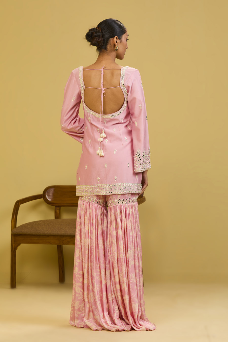 Pink Printed Sharara Set Black Thread Co 8 Pink Printed Sharara Set Black Thread Co 8