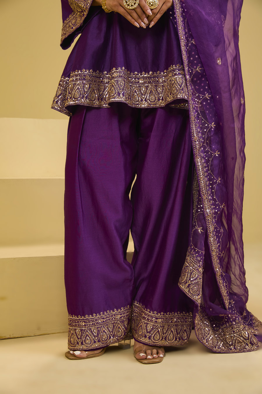 Purple Salwar Set Black Thread Co 9 Purple Salwar Set Black Thread Co 9