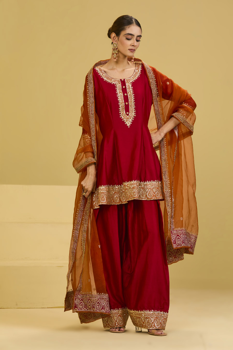 Purple Sharara Set Black Thread Co 4 Purple Sharara Set Black Thread Co 4