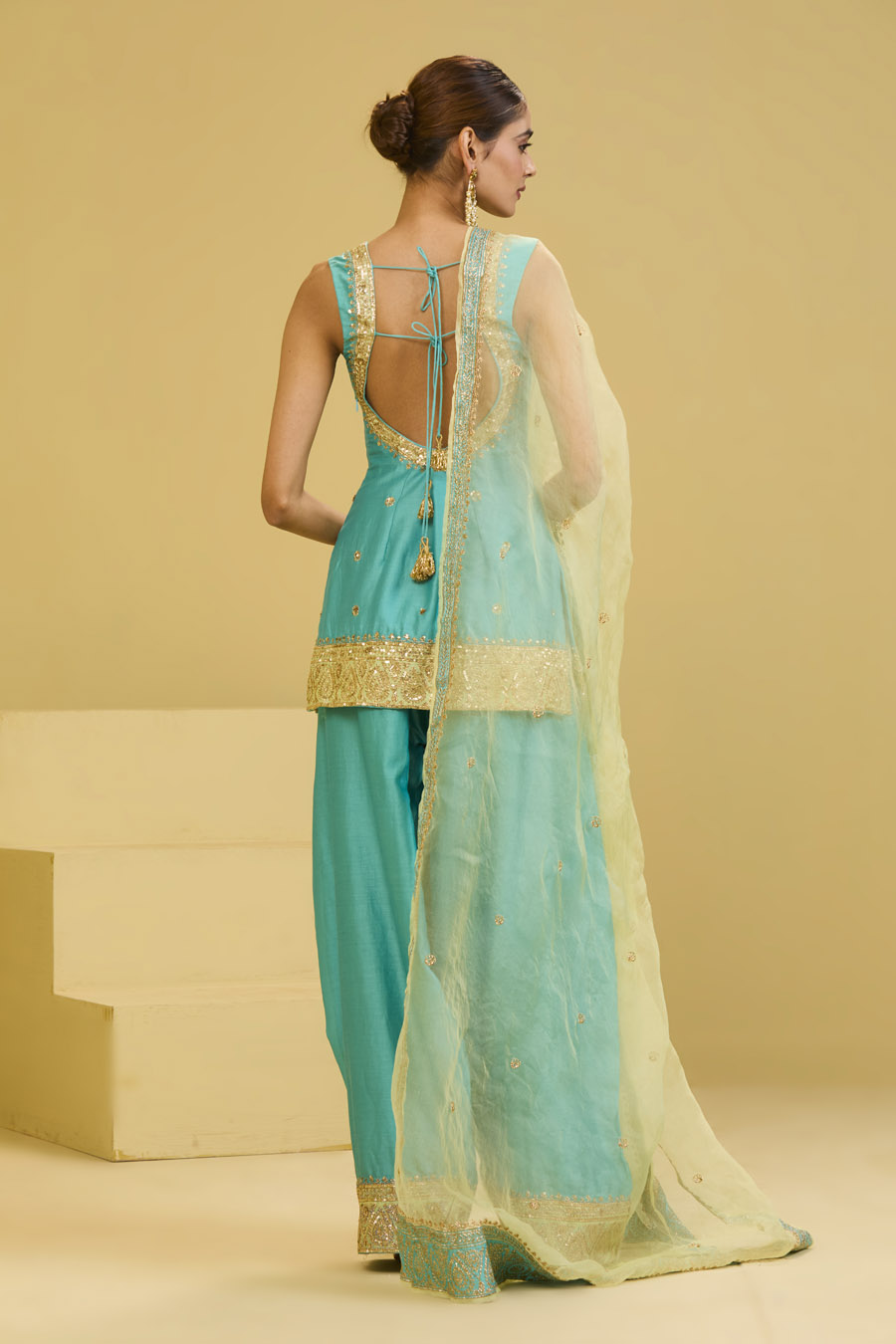 Sky Blue Salwar Set Black Thread Co 10 Sky Blue Salwar Set Black Thread Co 10