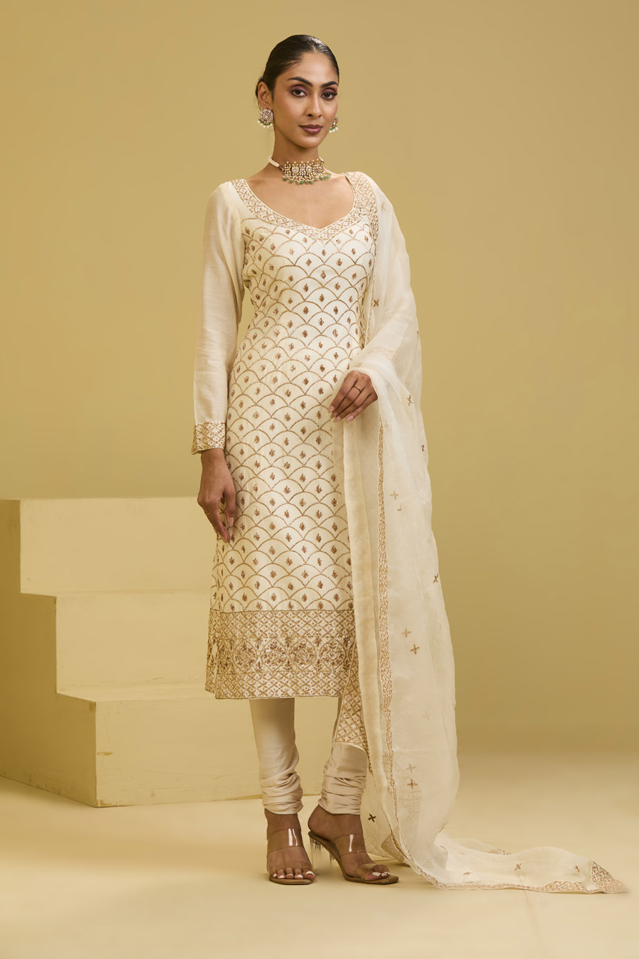 White Long Kurta Set Black Thread Co 7 White Long Kurta Set Black Thread Co 7